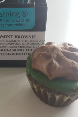 CANNABIS INFUSED PEPPERMINT BROWNIE