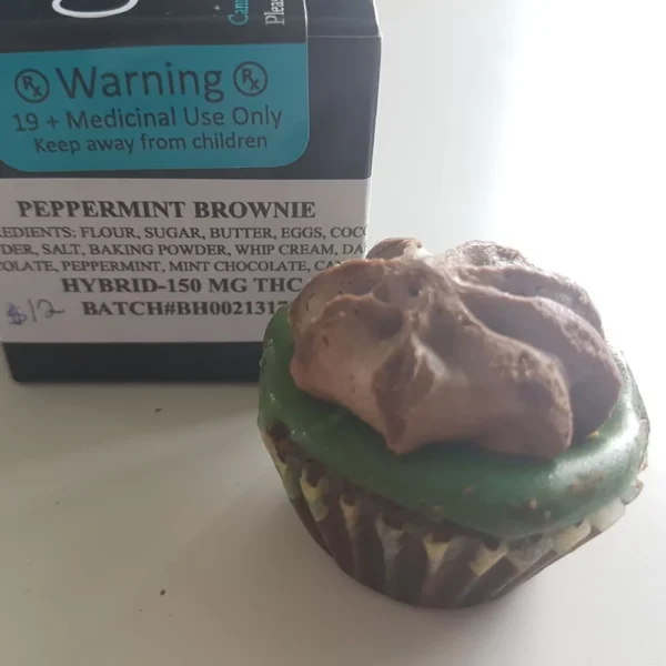 CANNABIS INFUSED PEPPERMINT BROWNIE